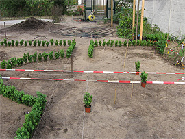 Beete im knftigen Krutergarten